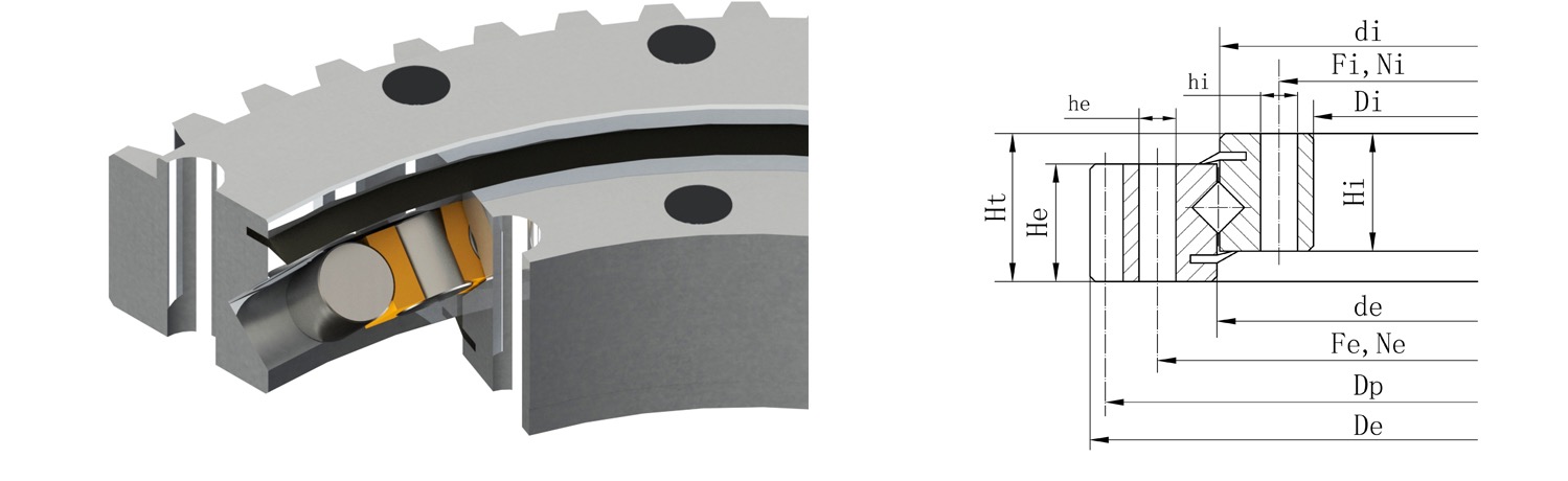 Cross Cylindrical Roller Slewing Bearing