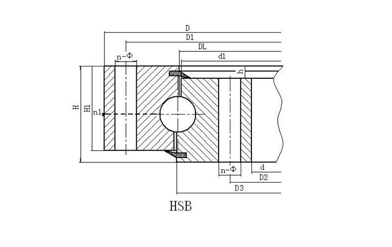 Four Point Contact Ball Slewing Bearing 
