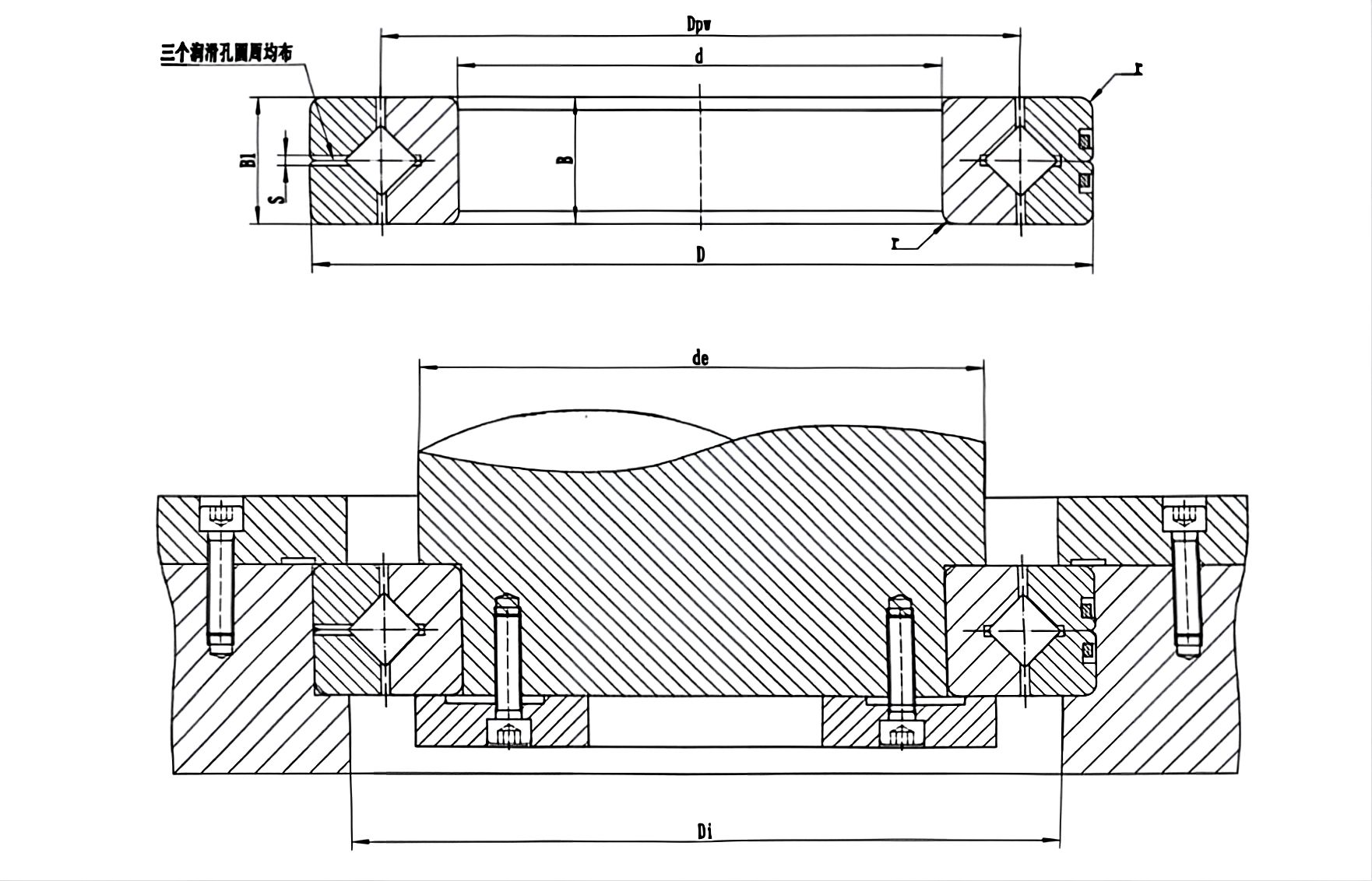 SX crossed roller bearing