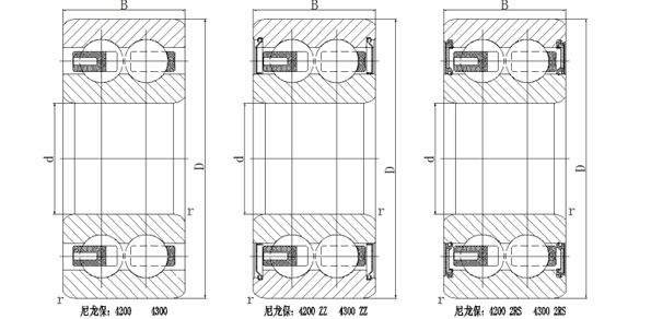 Double Row Deep Groove Ball Bearing 